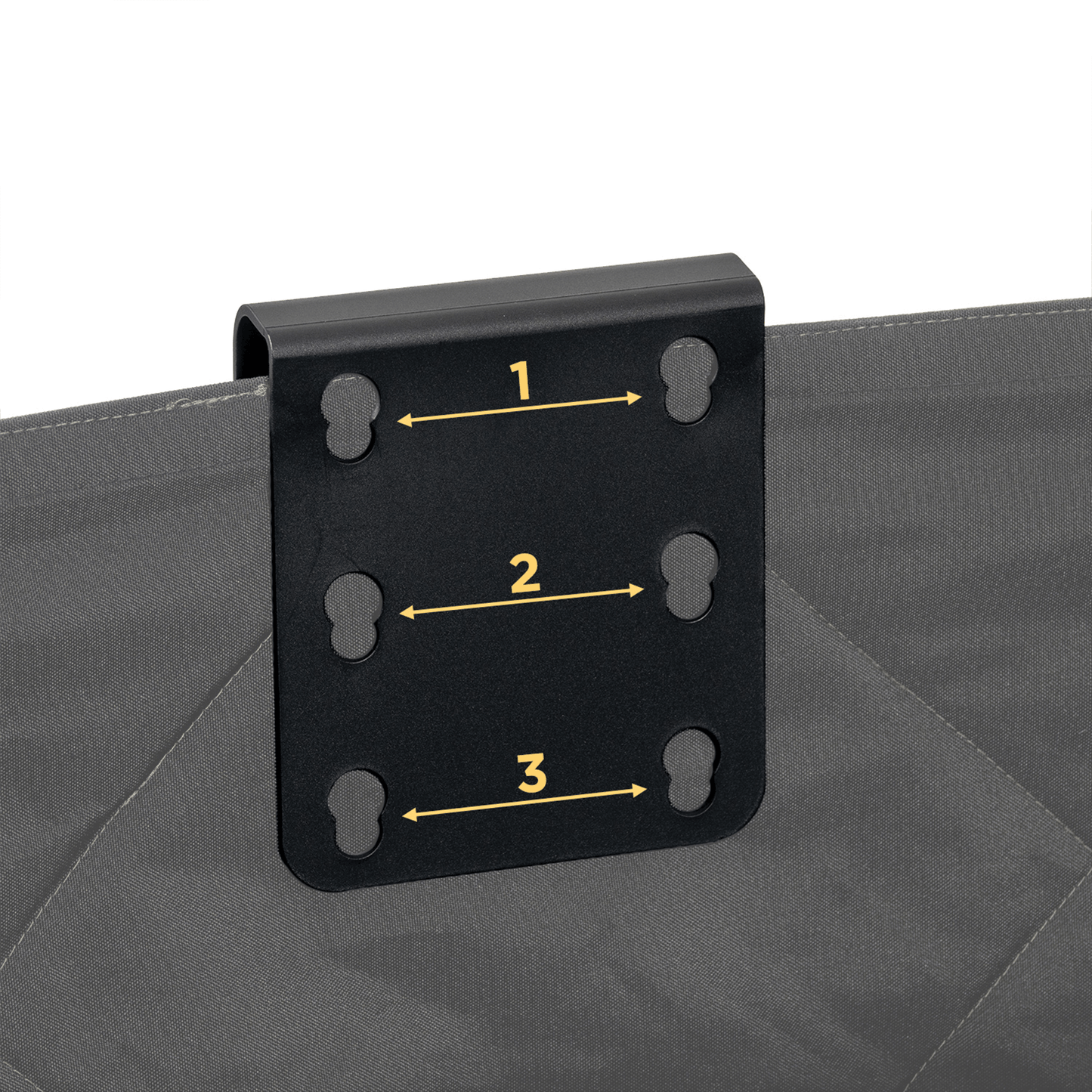 one two and three height adjustable options for the larktale snack tray